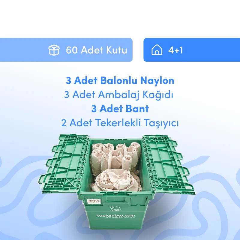 Kaplumbox Taşınma Paketi - (4+1 Evler için)